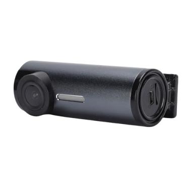 Imagem de ASHATA Definição Sem Tela DIGH WiFi Dashcam, Ajustável 150 ° de Largura HD Visão Noturna Gravação de 24h Dash Camera Auto Ir Visão Noturna, Visualização de Aplicativos, Hidden Dashcam