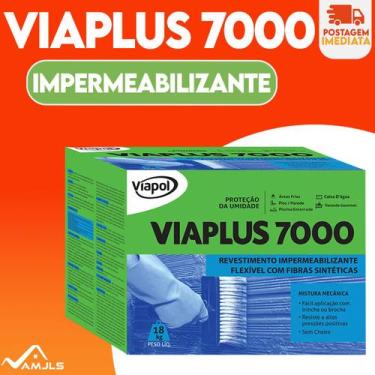 Imagem de Argamassa Impermeabilizante com Fibras ViaPlus 7000 Cinza 18Kg - Viapo
