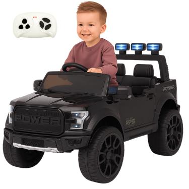 Imagem de Carro Elétrico Infantil Biemme Pick-UP Ram Preta 12V Controle