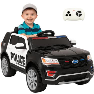 Imagem de Carro Elétrico Infantil Biemme Blazer Polícia Preto 12V Controle