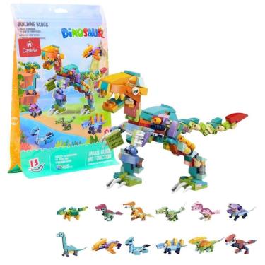 Imagem de Blocos De Montar Dinossauro 12 Em 1 Com 405 Peças - Castela