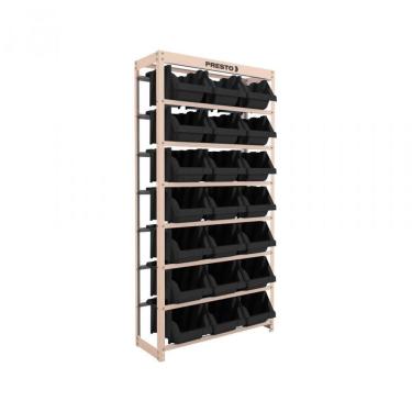 Imagem de Estante Metálica Com 21 Gavetas N7 Preta Presto