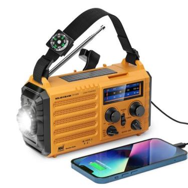 Imagem de Rádio meteorológico de emergência OnlyEE, alimentado por 5 vias, 18500