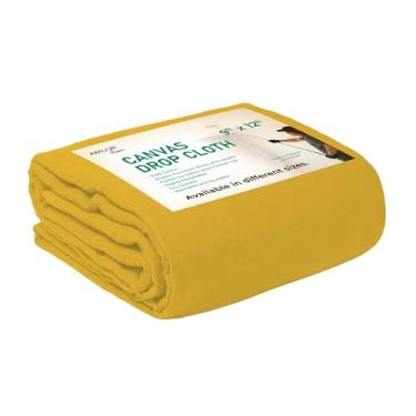 Imagem de Avalon Canvas Drop Cloth para pintura 2,7 x 3,6 m Pacote de 28,3-226,8 g Panos de queda de pintores para pintura - Lonas de lona multiuso para proteção de piso e móveis - Tecido de algodão reciclado