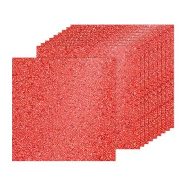 Imagem de PATIKIL Cartolina com glitter vermelho, 40 folhas, papel com glitter, 30 x 30 cm, papel brilhante de 250 g/m², grande brilho para artesanato, scrapbook, arte faça-você-mesmo, festa de casamento