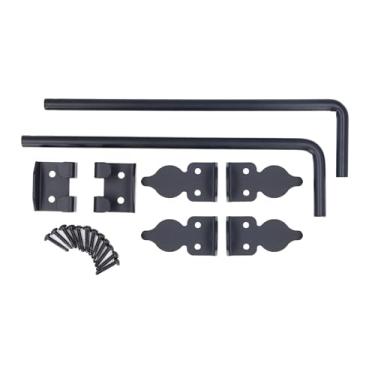 Imagem de ZAWELIYO 2 Mochila Trava de Solo, 12 "Haste de Gota Com Revestimento de Serviço Pesado, Parafuso Duplo de Cana de Portão para Portas de Cerca de Madeira, Portões de Metal