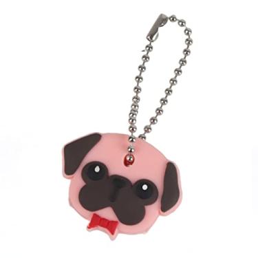 Imagem de Akozon Adorável Super Funky Dog Key Caps Com Red Bowtie - Captas de Chave PVC Fofas, Leves e Ecologicamente Corretos para Facilitar a Identificação de Chave