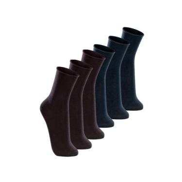 Imagem de Kit com 6 Pares de Meias sem Punho Casual Lupo 1275-011 Colorido, Azul