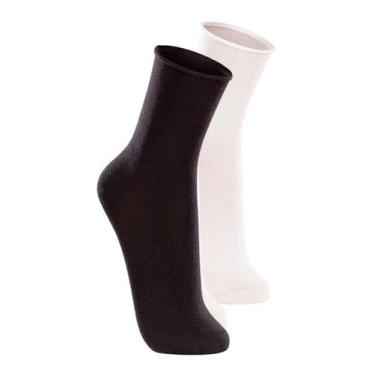 Imagem de Kit com 2 Pares de Meias sem Punho Casual Lupo 1275-011 Colorido, Pret