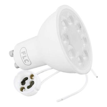 Imagem de Lâmpada Led Gu10 3w Bivolt Branco Quente 3000k Com Soquete - FLC, Bran