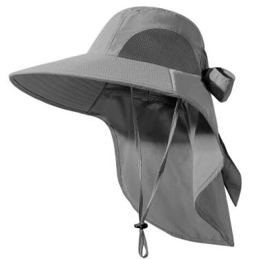 Imagem de Chapéu de sol feminino DOCVIT com proteção UV, aba larga, impermeável
