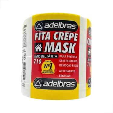Imagem de Fita Crepe Larga 18mm X 50M Adelbras C/ 6 Rolos P/ Pintura - Fast Vidr