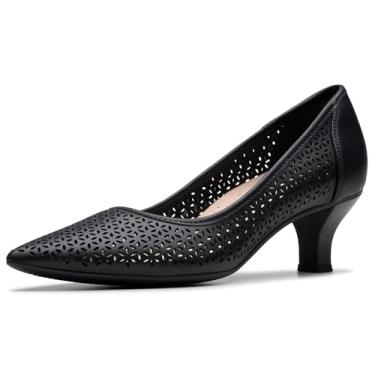 Imagem de Clarks Tênis feminino Kepley Sky Pump, Couro preto, 8.5 Wide
