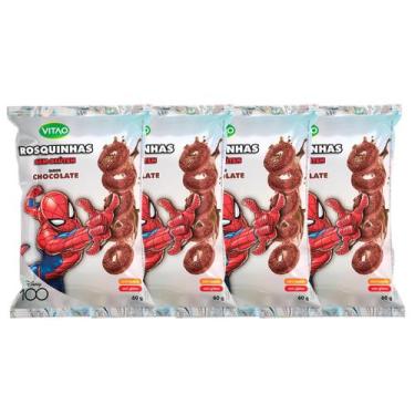 Imagem de 4 Pacotes Disney Rosquinha sem Glúten Sabor Chocolate 60g - Vitao