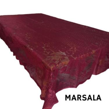 Imagem de Toalha de Mesa Em Renda Detalhada 6 Lugares Luxo 2,30x1,50cm - Angel D