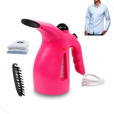 Imagem de Passadeira A Vapor Portátil Vaporizador De Roupas 4 Em 1 / 127V (ROSA)
