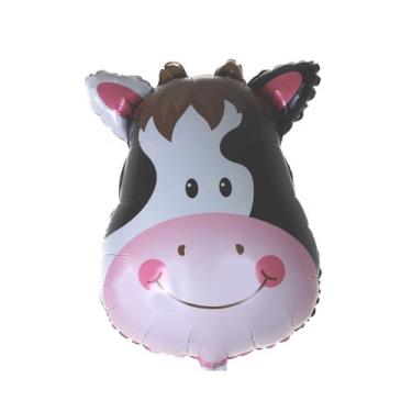 Imagem de Kit Balão Animais Com 6 Bexigas Látex - PartiuFesta, VACA