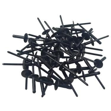 Imagem de STFRBTH 60 peças 3/40.6 cm x 4/12.7 cm (4,8 x 20 x 16 mm) rebites pop explosivos triplos, rebites de alumínio de flange grande para caiaque, aplicações marítimas, automotivas, (preto)