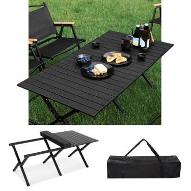 Imagem de Mesa de Acampamento Pesca Praia Piscina Churrasco Reforçada Dobrável A