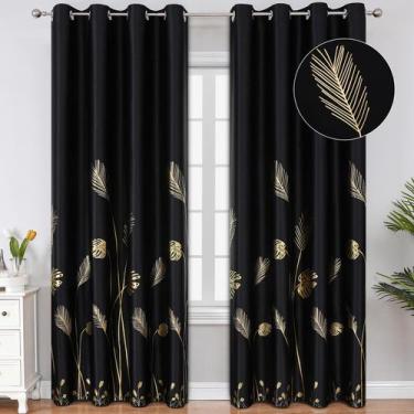 Imagem de Cortinas Blackout Estelar Textiler Black 213x213cm 2 painéis