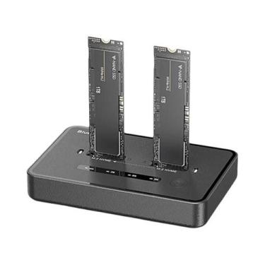 Imagem de Estação De Clonagem Dual-Bay USB C NVME SSD 20Gbps Blueendless Clonado