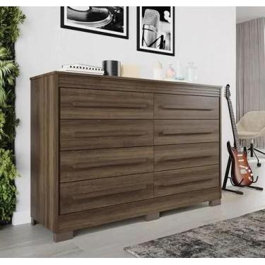 Imagem de Cômoda Califórnia 8 Gavetas Imbuia - Benetil - Benetil Móveis
