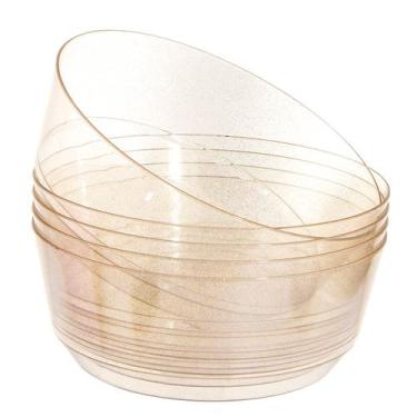 Imagem de Taças de servir Hioasis, pacote com 8, 3,8 L, plástico dourado com gli
