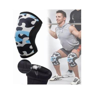 Imagem de Joelheira de compressão para esportes, corrida, azul, tamanho M - Ligh