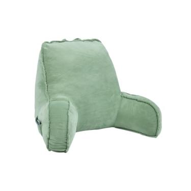 Imagem de Bahetonchun Almofada de leitura para cama, deitada ou sentada, almofada traseira com suporte de mão, para leitura de cama/sofá/assento, celular, jogos, assistir TV e relaxar