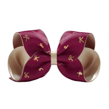 Imagem de Bomboniere Laço de cabelo grande de gorgorão para meninas com caixa de presente – Grampo de cabelo grande feito à mão de 10 cm para crianças, presente especial de aniversário, acessórios de cabelo