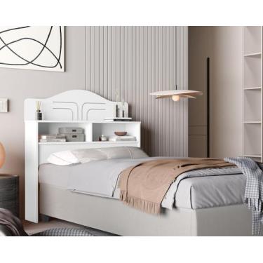 Imagem de Cabeceira Cama Box Queen Casal 1,60m com 3 Nichos 100% MDF Prateleira 