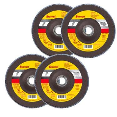 Imagem de Disco Flap 4 1/2 X 7/8 Grão 40 Starret KIT COM 4 UND