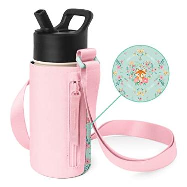 Imagem de Simple Modern Kid's Water Bottle Carrier Sling with Adjustable Strap | Bottle Holder Crossbody Bag for Walking, Hiking and School | Summit Collection | Fox and The Flower