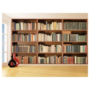 Imagem de Papel De Parede 3D Estante De Livros Fundo Vídeo 3,5M Est07