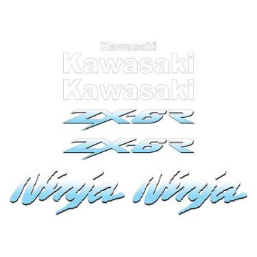 Imagem de Adesivo Compatível para Kawasaki ZX-6R 1999 a 2002 - Protetor Tank Pad