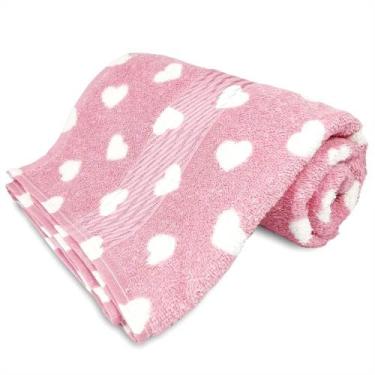 Imagem de Toalha de Banho Prisma Love em Algodão - Dohler - DOHLER S.A., ROSA 64
