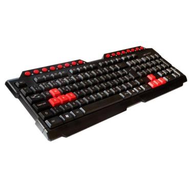 Imagem de Teclado C3 Tech Gamer Abnt2 Preto/vermelho Kg-10 Bk