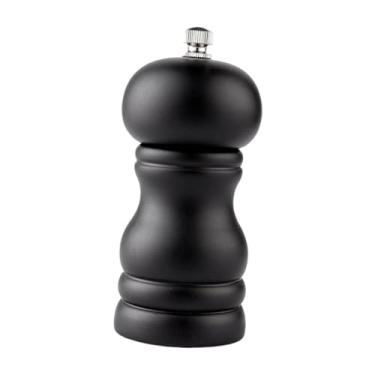 Imagem de WeiLaiKeQi Moedor de pimenta, moedor de sal, de pimenta de madeira fácil de limpar, moinho de sal para viagens, cafés, eventos ao ar livre, Preto