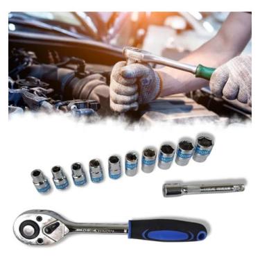 Imagem de Jogo Soquetes 12 Peças 10 A 22mm Kit De Ferramentas Completo - QBX