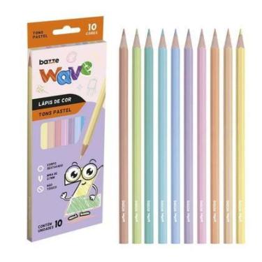 Imagem de Lápis de Cor Tons Pastel WAVE com 10 Cores - Summit