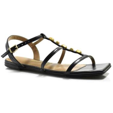 Imagem de Sandália Rasteira Feminina Vizzano 6513.218.29918, Preto, 35