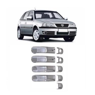 Imagem de Aplique Cromado Maçaneta Volkswagen Gol Parati Saveiro G3 / G4 4 Portas