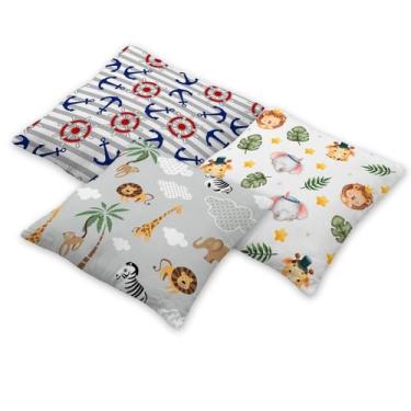 Imagem de Kit 3 Bolsas Térmicas para Cólicas - Safari Feliz, Safari Cinza e Ânco