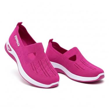 Imagem de Tênis ortopédico feminino 2023, sapatos ortopédicos para mulheres, tênis de plataforma elástica de malha, sapatos ortopédicos confortáveis para mulheres/TAM 36