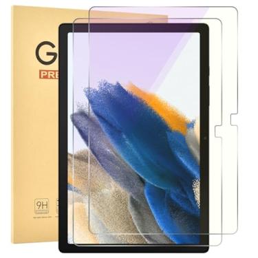 Imagem de Jngnpn Pacote com 2 protetores de tela antiluz azul para Samsung Galaxy Tab A8 [10,5 polegadas], película de vidro temperado de dureza 9H, anti-UV, proteção para os olhos, sensível ao toque