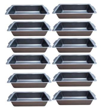 Imagem de Kit 12 Forma de Pão e Bolo Inglês Pequena Antiaderente 01 - Marcolar