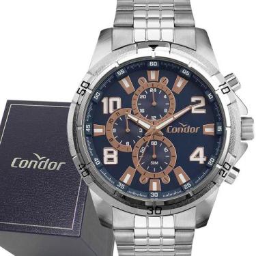 Imagem de Relógio Masculino Condor Analógico Prata 1 Ano De Garantia