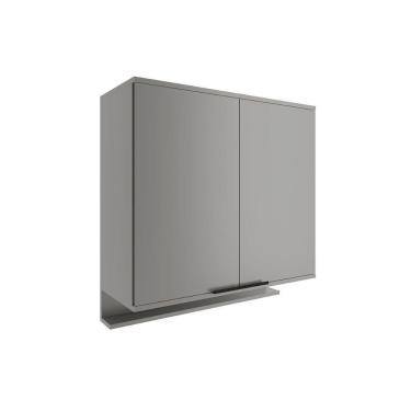 Imagem de Armário De Cozinha Modulado Alpha 2502 Com 2 Portas 80cm Cinza