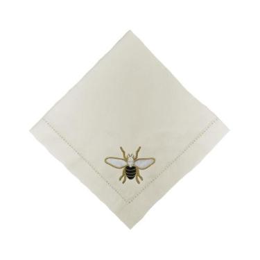 Imagem de Guardanapo Algodão Com Ajour Cru Abelha - Decortextil
