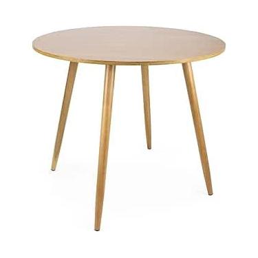 Imagem de Mesa de Jantar Redonda 90cm Louro Freijó